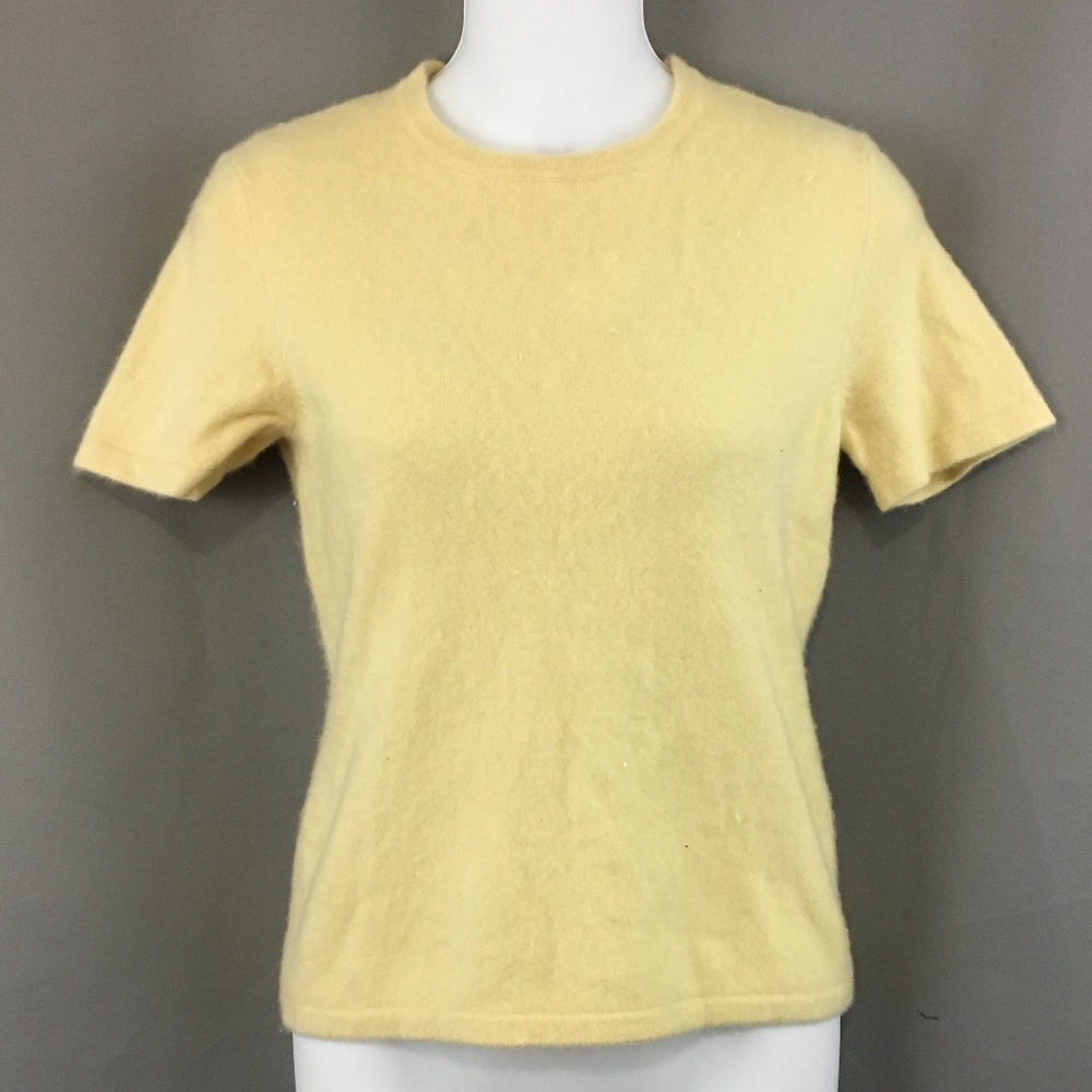 Country Shop Cashmere Shirt Sweater Soft Yellow M